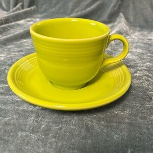 Fiesta Fiestaware Cup and Saucer Set Green